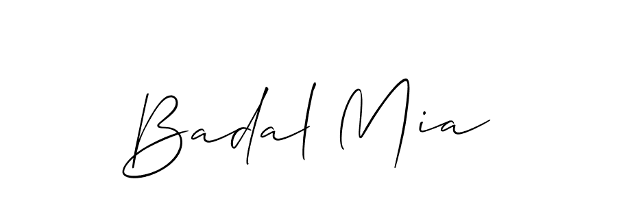 Badal Mia stylish signature style. Best Handwritten Sign (Allison_Script) for my name. Handwritten Signature Collection Ideas for my name Badal Mia. Badal Mia signature style 2 images and pictures png
