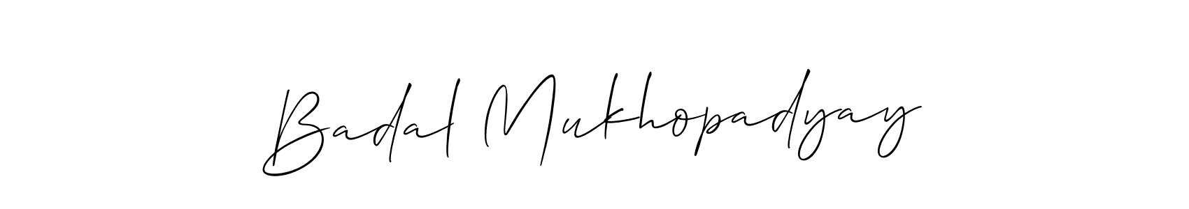 This is the best signature style for the Badal Mukhopadyay name. Also you like these signature font (Allison_Script). Mix name signature. Badal Mukhopadyay signature style 2 images and pictures png