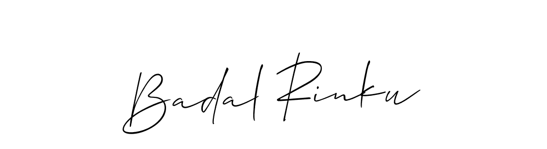 Use a signature maker to create a handwritten signature online. With this signature software, you can design (Allison_Script) your own signature for name Badal Rinku. Badal Rinku signature style 2 images and pictures png