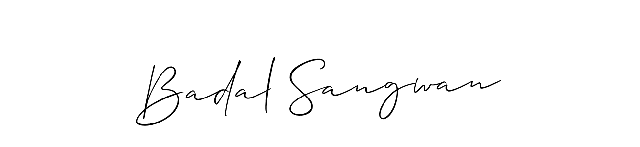 Design your own signature with our free online signature maker. With this signature software, you can create a handwritten (Allison_Script) signature for name Badal Sangwan. Badal Sangwan signature style 2 images and pictures png