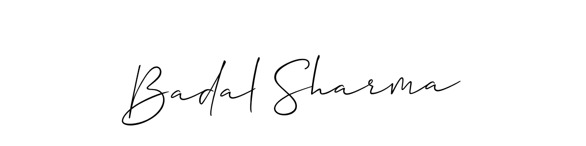 How to make Badal Sharma name signature. Use Allison_Script style for creating short signs online. This is the latest handwritten sign. Badal Sharma signature style 2 images and pictures png