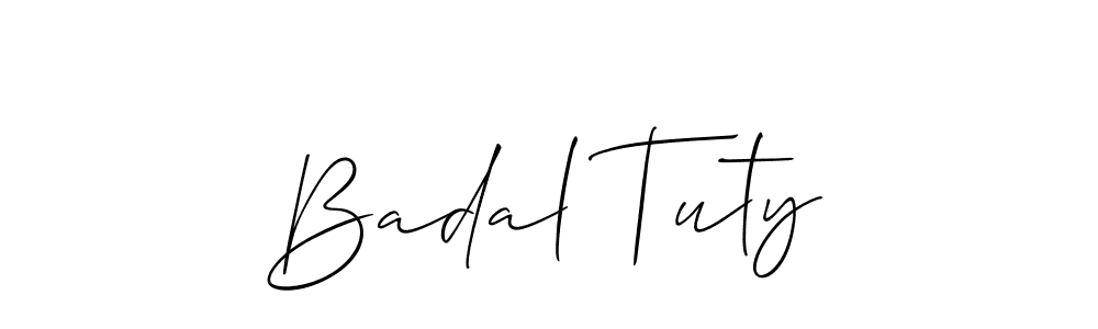 Also we have Badal Tuty name is the best signature style. Create professional handwritten signature collection using Allison_Script autograph style. Badal Tuty signature style 2 images and pictures png