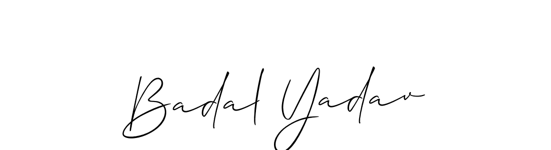 Badal Yadav stylish signature style. Best Handwritten Sign (Allison_Script) for my name. Handwritten Signature Collection Ideas for my name Badal Yadav. Badal Yadav signature style 2 images and pictures png