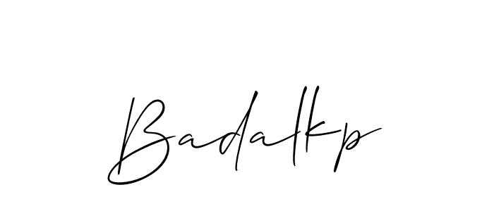 Also we have Badalkp name is the best signature style. Create professional handwritten signature collection using Allison_Script autograph style. Badalkp signature style 2 images and pictures png