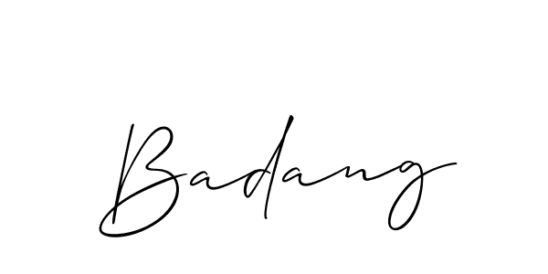 How to make Badang name signature. Use Allison_Script style for creating short signs online. This is the latest handwritten sign. Badang signature style 2 images and pictures png