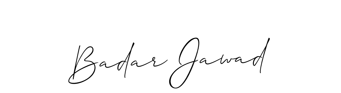 It looks lik you need a new signature style for name Badar Jawad. Design unique handwritten (Allison_Script) signature with our free signature maker in just a few clicks. Badar Jawad signature style 2 images and pictures png