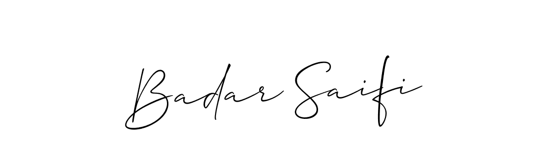 Make a beautiful signature design for name Badar Saifi. Use this online signature maker to create a handwritten signature for free. Badar Saifi signature style 2 images and pictures png