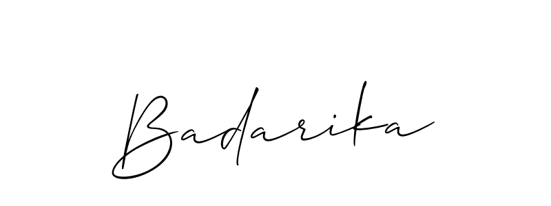 Check out images of Autograph of Badarika name. Actor Badarika Signature Style. Allison_Script is a professional sign style online. Badarika signature style 2 images and pictures png