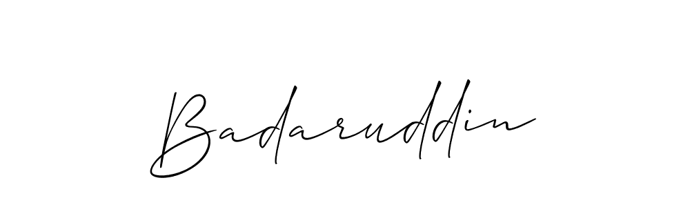 Make a beautiful signature design for name Badaruddin. With this signature (Allison_Script) style, you can create a handwritten signature for free. Badaruddin signature style 2 images and pictures png