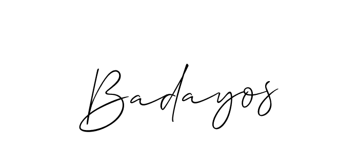 Also we have Badayos name is the best signature style. Create professional handwritten signature collection using Allison_Script autograph style. Badayos signature style 2 images and pictures png