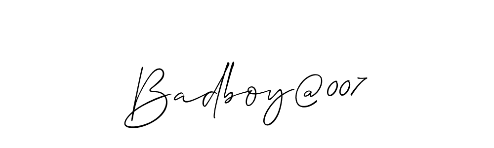 Make a short Badboy@007 signature style. Manage your documents anywhere anytime using Allison_Script. Create and add eSignatures, submit forms, share and send files easily. Badboy@007 signature style 2 images and pictures png