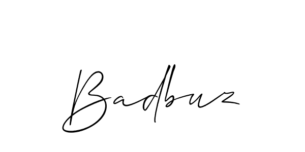 Use a signature maker to create a handwritten signature online. With this signature software, you can design (Allison_Script) your own signature for name Badbuz. Badbuz signature style 2 images and pictures png