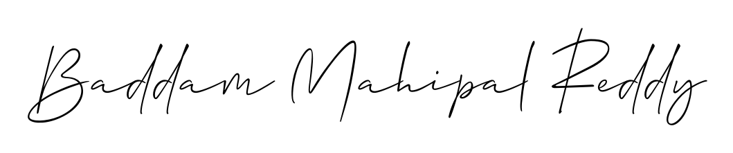 Download transparent PNG signature for name Baddam Mahipal Reddy styled with Allison_Script font. Ready to paste directly into PDF and Word agreements. Baddam Mahipal Reddy signature style 2 images and pictures png