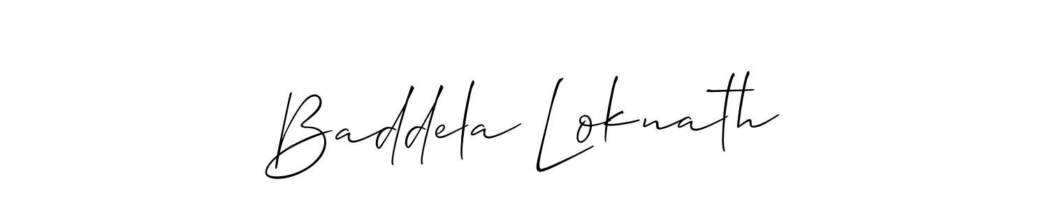 Make a beautiful signature design for name Baddela Loknath. Use this online signature maker to create a handwritten signature for free. Baddela Loknath signature style 2 images and pictures png