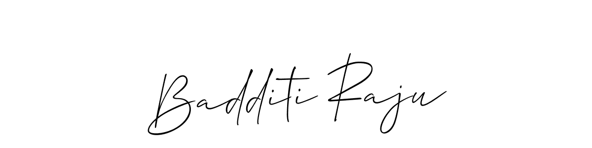 How to make Badditi Raju signature? Allison_Script is a professional autograph style. Create handwritten signature for Badditi Raju name. Badditi Raju signature style 2 images and pictures png