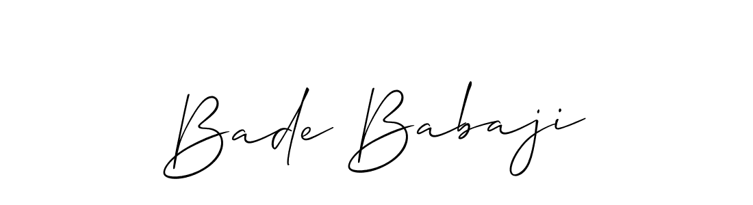 Make a beautiful signature design for name Bade Babaji. With this signature (Allison_Script) style, you can create a handwritten signature for free. Bade Babaji signature style 2 images and pictures png