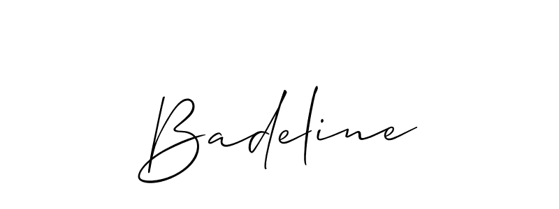 How to make Badeline signature? Allison_Script is a professional autograph style. Create handwritten signature for Badeline name. Badeline signature style 2 images and pictures png