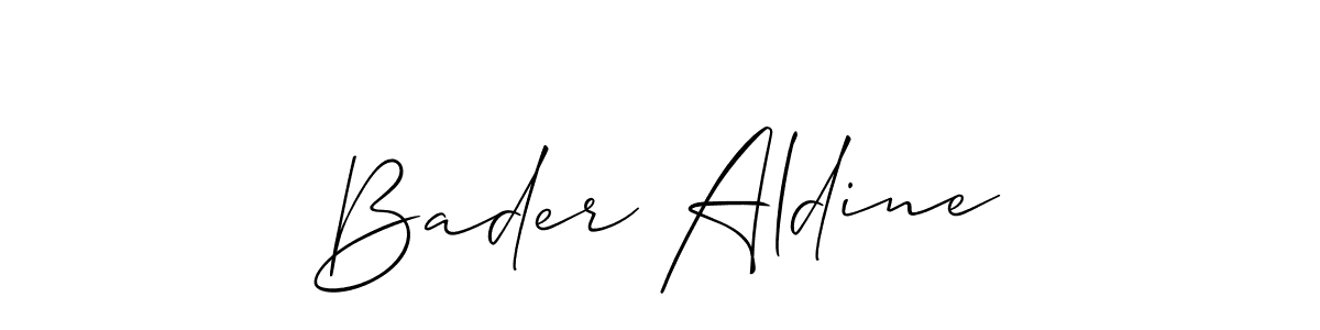 Allison_Script is a professional signature style that is perfect for those who want to add a touch of class to their signature. It is also a great choice for those who want to make their signature more unique. Get Bader Aldine name to fancy signature for free. Bader Aldine signature style 2 images and pictures png