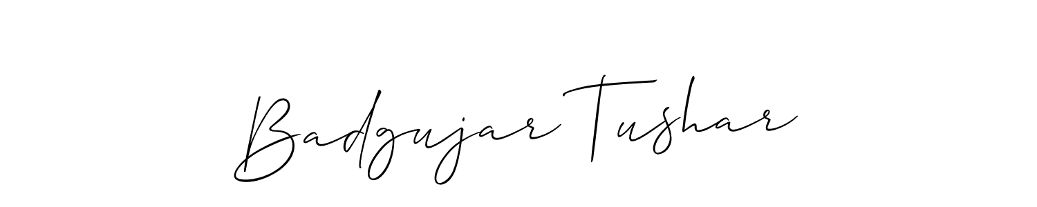Best and Professional Signature Style for Badgujar Tushar. Allison_Script Best Signature Style Collection. Badgujar Tushar signature style 2 images and pictures png