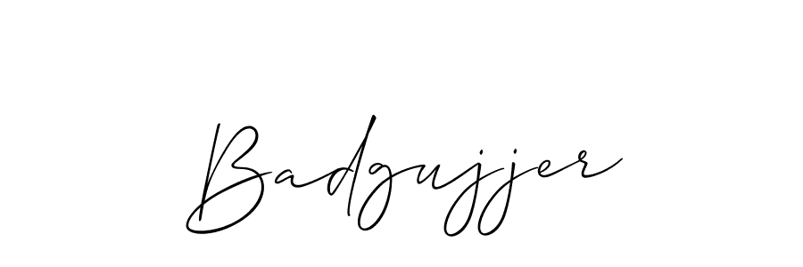 Use a signature maker to create a handwritten signature online. With this signature software, you can design (Allison_Script) your own signature for name Badgujjer. Badgujjer signature style 2 images and pictures png