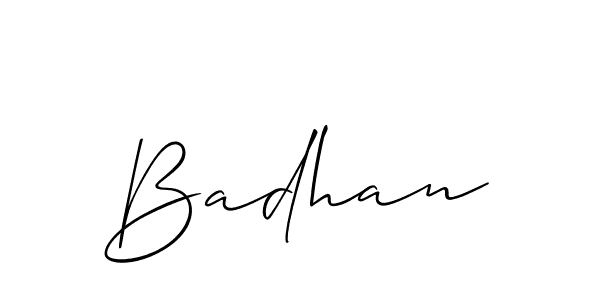 Also You can easily find your signature by using the search form. We will create Badhan name handwritten signature images for you free of cost using Allison_Script sign style. Badhan signature style 2 images and pictures png