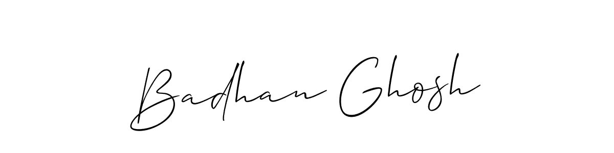 You should practise on your own different ways (Allison_Script) to write your name (Badhan Ghosh) in signature. don't let someone else do it for you. Badhan Ghosh signature style 2 images and pictures png