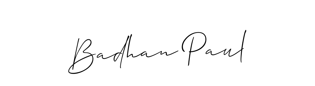 Also we have Badhan Paul name is the best signature style. Create professional handwritten signature collection using Allison_Script autograph style. Badhan Paul signature style 2 images and pictures png