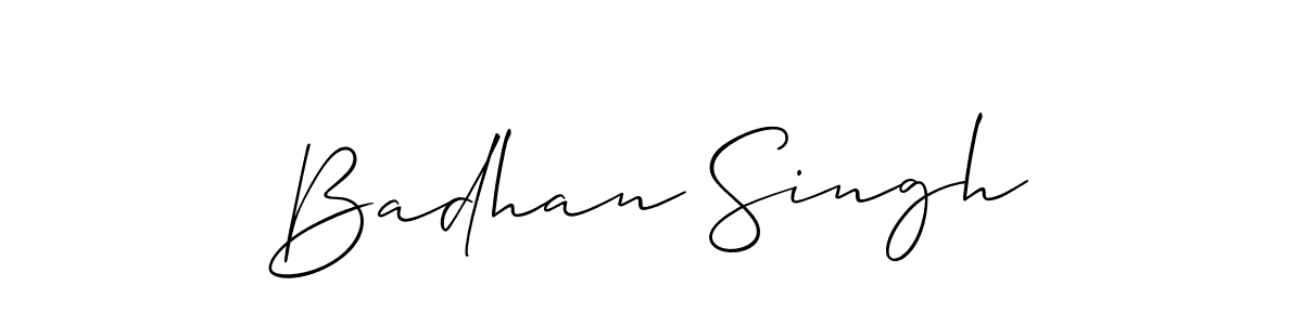 Design your own signature with our free online signature maker. With this signature software, you can create a handwritten (Allison_Script) signature for name Badhan Singh. Badhan Singh signature style 2 images and pictures png