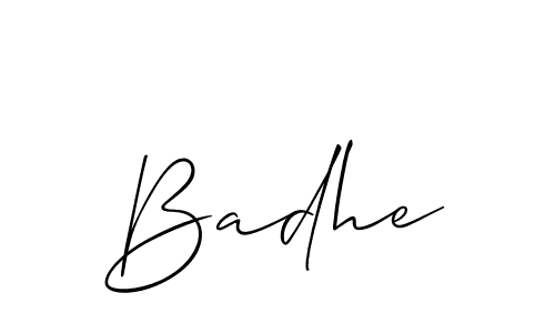 You should practise on your own different ways (Allison_Script) to write your name (Badhe) in signature. don't let someone else do it for you. Badhe signature style 2 images and pictures png