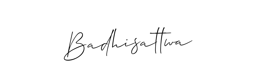 Make a short Badhisattwa signature style. Manage your documents anywhere anytime using Allison_Script. Create and add eSignatures, submit forms, share and send files easily. Badhisattwa signature style 2 images and pictures png