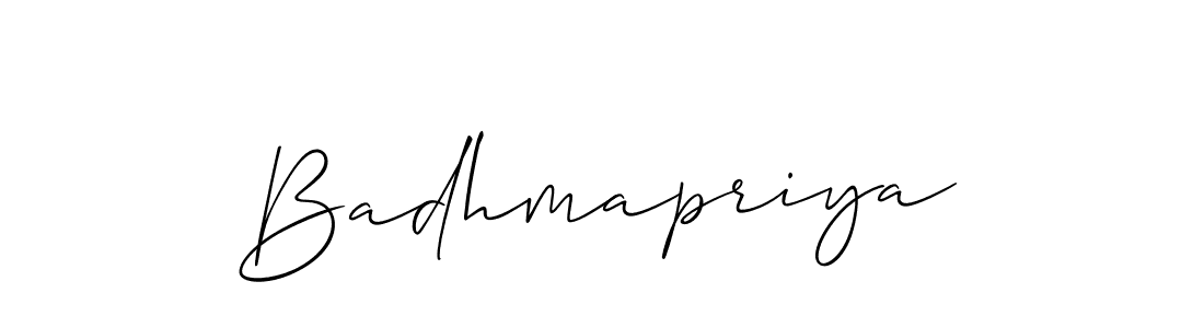 Best and Professional Signature Style for Badhmapriya. Allison_Script Best Signature Style Collection. Badhmapriya signature style 2 images and pictures png