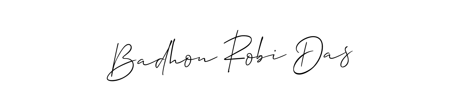 Badhon Robi Das stylish signature style. Best Handwritten Sign (Allison_Script) for my name. Handwritten Signature Collection Ideas for my name Badhon Robi Das. Badhon Robi Das signature style 2 images and pictures png