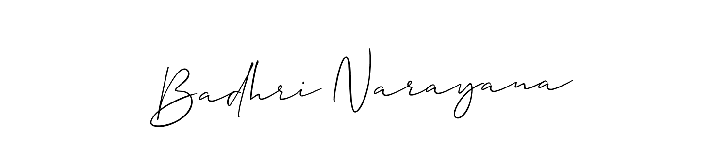 Once you've used our free online signature maker to create your best signature Allison_Script style, it's time to enjoy all of the benefits that Badhri Narayana name signing documents. Badhri Narayana signature style 2 images and pictures png