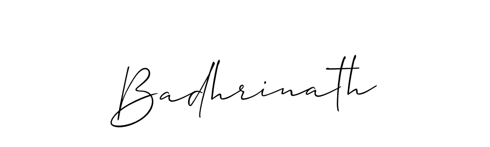 How to make Badhrinath name signature. Use Allison_Script style for creating short signs online. This is the latest handwritten sign. Badhrinath signature style 2 images and pictures png