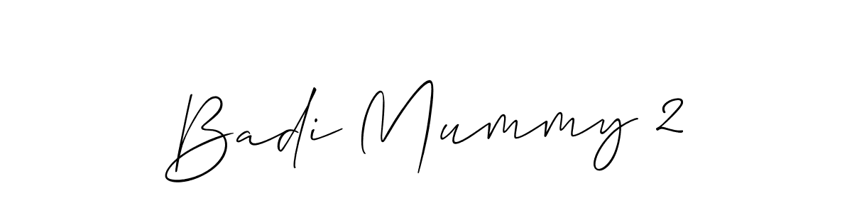 You can use this online signature creator to create a handwritten signature for the name Badi Mummy 2. This is the best online autograph maker. Badi Mummy 2 signature style 2 images and pictures png