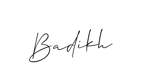 Once you've used our free online signature maker to create your best signature Allison_Script style, it's time to enjoy all of the benefits that Badikh name signing documents. Badikh signature style 2 images and pictures png