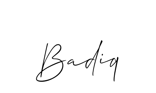 You can use this online signature creator to create a handwritten signature for the name Badiq. This is the best online autograph maker. Badiq signature style 2 images and pictures png