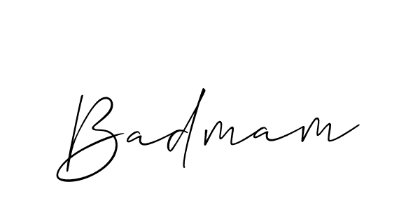 Allison_Script is a professional signature style that is perfect for those who want to add a touch of class to their signature. It is also a great choice for those who want to make their signature more unique. Get Badmam name to fancy signature for free. Badmam signature style 2 images and pictures png