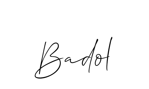 Badol stylish signature style. Best Handwritten Sign (Allison_Script) for my name. Handwritten Signature Collection Ideas for my name Badol. Badol signature style 2 images and pictures png