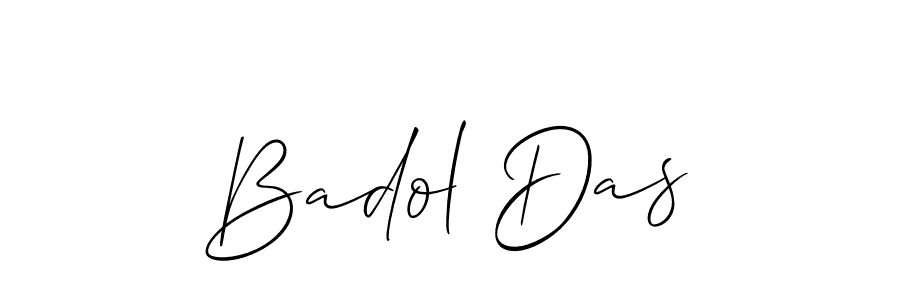 It looks lik you need a new signature style for name Badol Das. Design unique handwritten (Allison_Script) signature with our free signature maker in just a few clicks. Badol Das signature style 2 images and pictures png