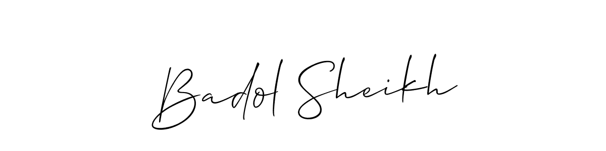 How to make Badol Sheikh signature? Allison_Script is a professional autograph style. Create handwritten signature for Badol Sheikh name. Badol Sheikh signature style 2 images and pictures png