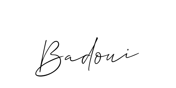 Create a beautiful signature design for name Badoui. With this signature (Allison_Script) fonts, you can make a handwritten signature for free. Badoui signature style 2 images and pictures png