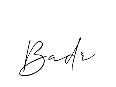 How to make Badr signature? Allison_Script is a professional autograph style. Create handwritten signature for Badr name. Badr signature style 2 images and pictures png