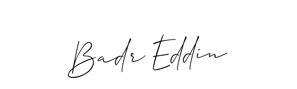 The best way (Allison_Script) to make a short signature is to pick only two or three words in your name. The name Badr Eddin include a total of six letters. For converting this name. Badr Eddin signature style 2 images and pictures png