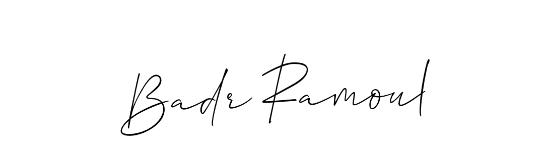 Also we have Badr Ramoul name is the best signature style. Create professional handwritten signature collection using Allison_Script autograph style. Badr Ramoul signature style 2 images and pictures png