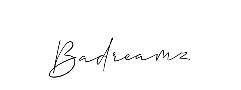 Create a beautiful signature design for name Badreamz. With this signature (Allison_Script) fonts, you can make a handwritten signature for free. Badreamz signature style 2 images and pictures png