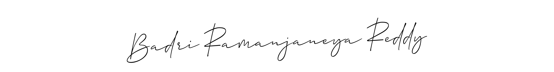 Allison_Script is a professional signature style that is perfect for those who want to add a touch of class to their signature. It is also a great choice for those who want to make their signature more unique. Get Badri Ramanjaneya Reddy name to fancy signature for free. Badri Ramanjaneya Reddy signature style 2 images and pictures png