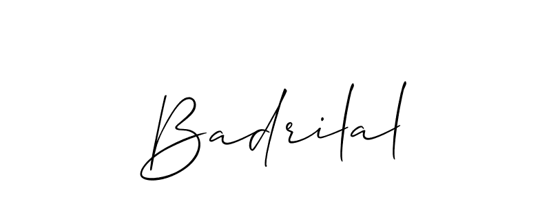 Create a beautiful signature design for name Badrilal. With this signature (Allison_Script) fonts, you can make a handwritten signature for free. Badrilal signature style 2 images and pictures png