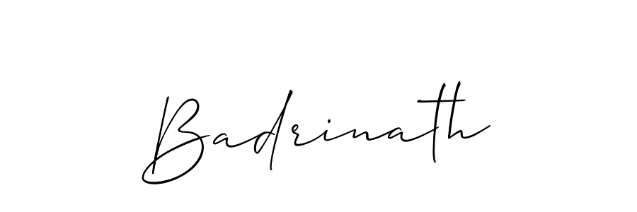 How to make Badrinath signature? Allison_Script is a professional autograph style. Create handwritten signature for Badrinath name. Badrinath signature style 2 images and pictures png