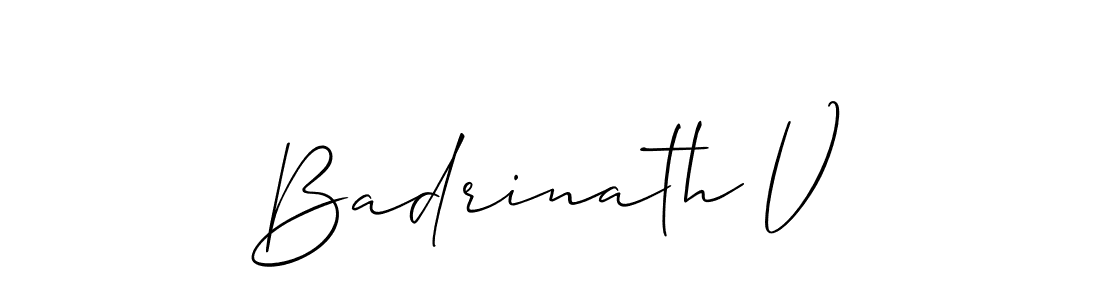 Best and Professional Signature Style for Badrinath V. Allison_Script Best Signature Style Collection. Badrinath V signature style 2 images and pictures png